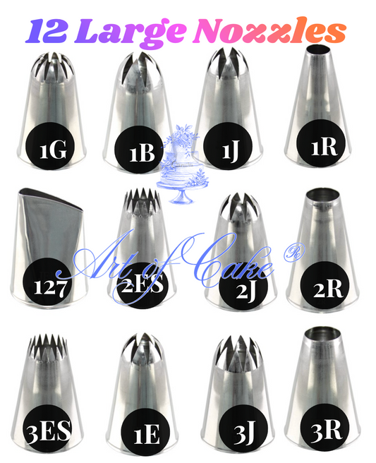 Large Pipping Nozzles set of 12
