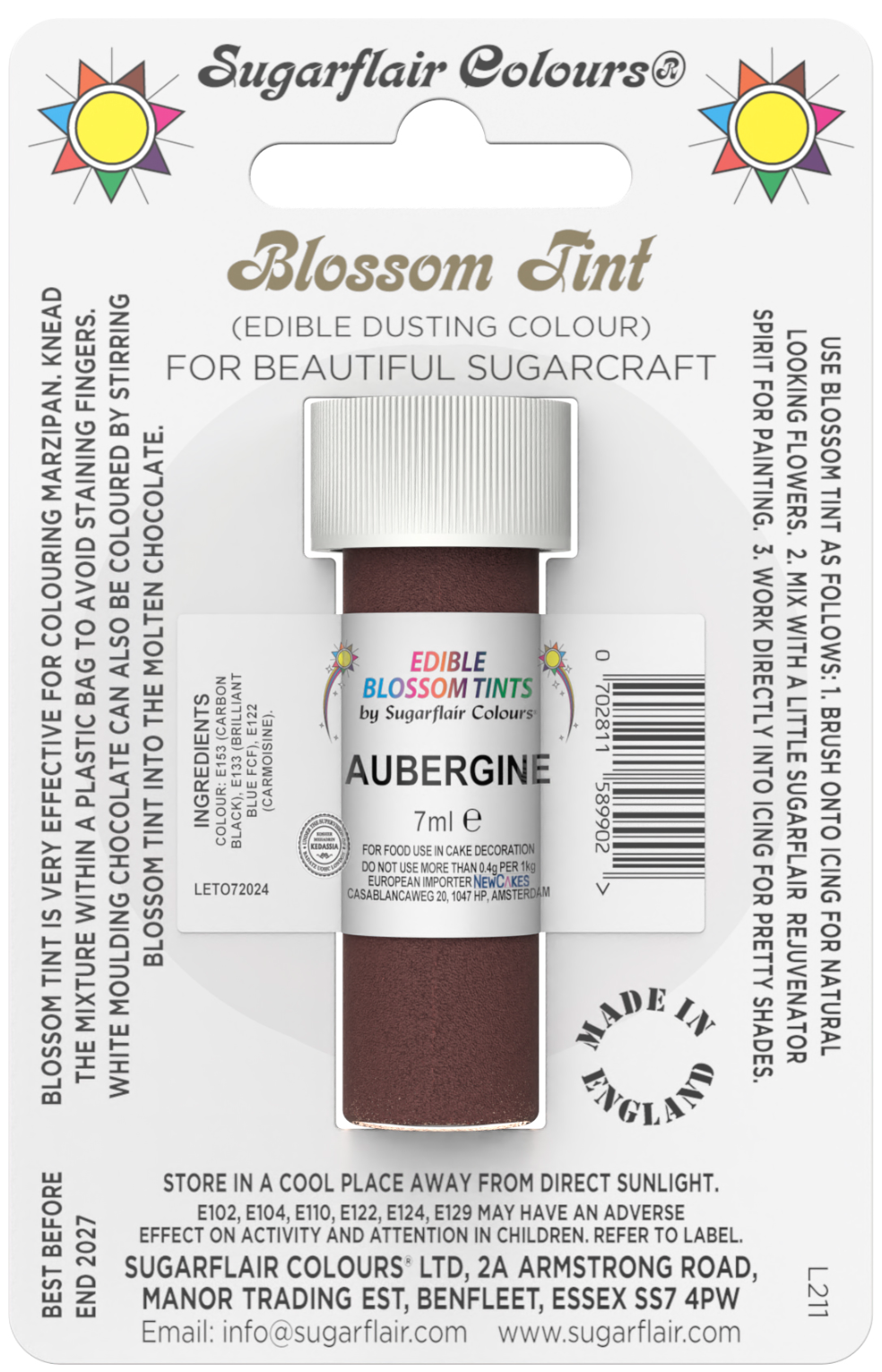 Sugarflair-Blossom Tint-7g  CHOOSE A COLOUR