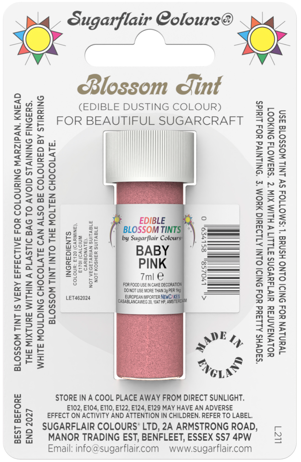 Sugarflair-Blossom Tint-7g  CHOOSE A COLOUR