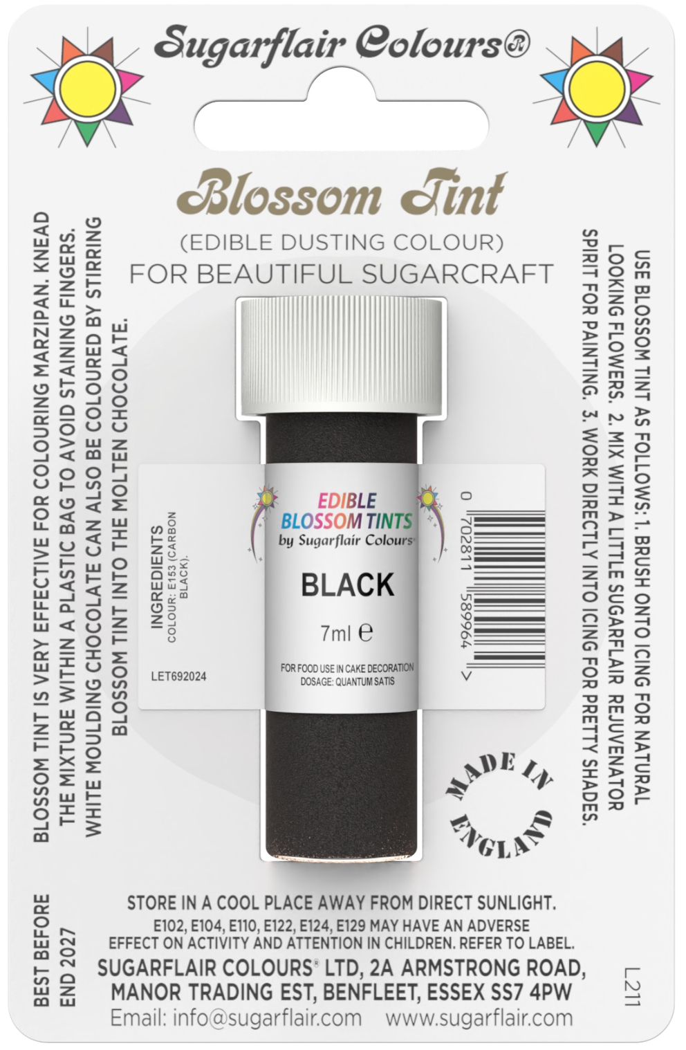Sugarflair-Blossom Tint-7g  CHOOSE A COLOUR
