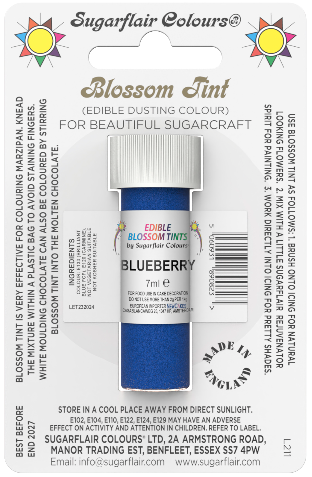 Sugarflair-Blossom Tint-7g  CHOOSE A COLOUR