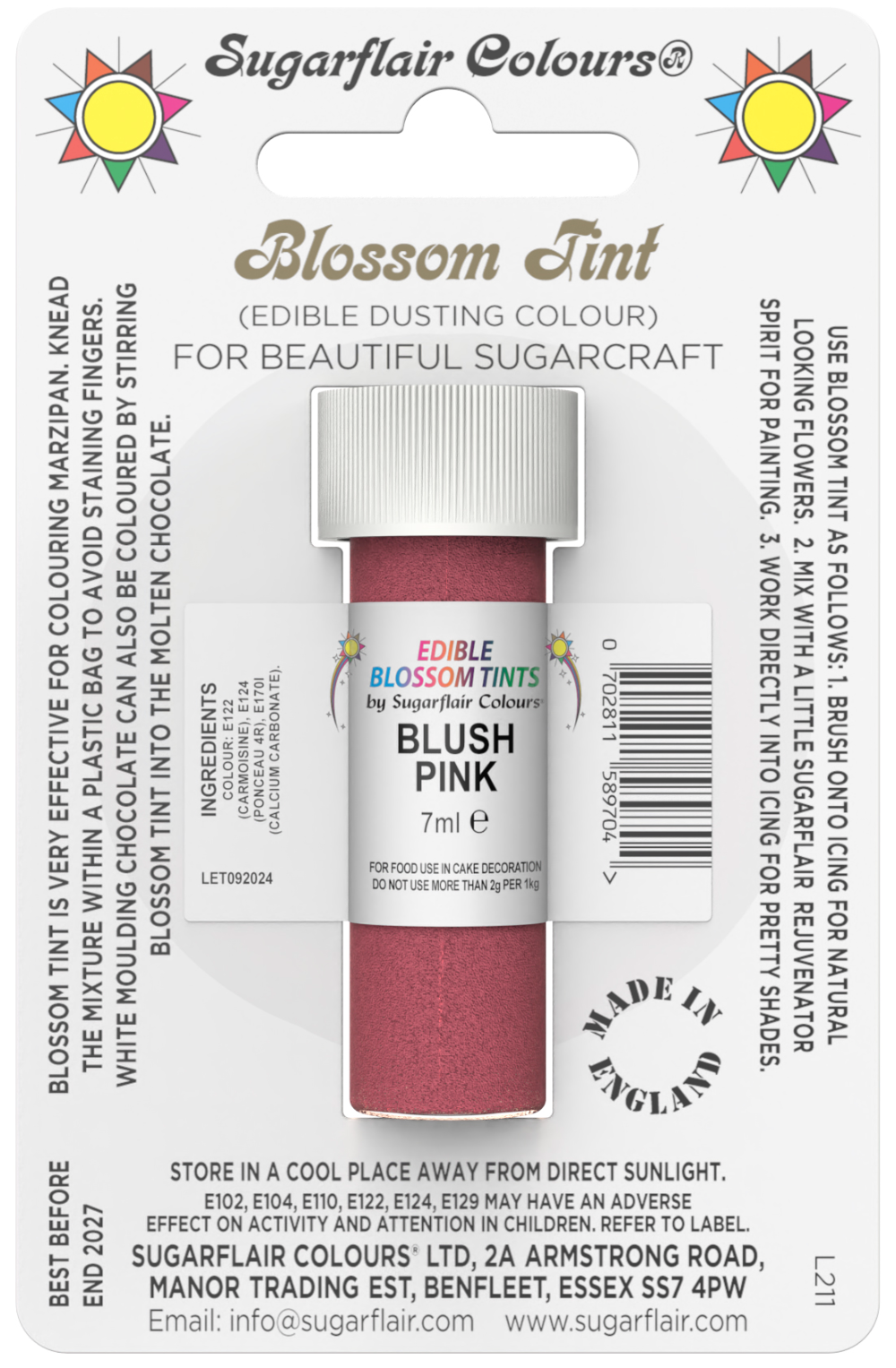 Sugarflair-Blossom Tint-7g  CHOOSE A COLOUR