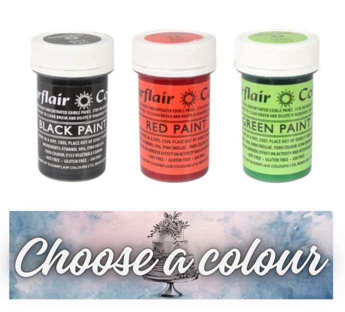 SUGARFLAIR MATT PAINT- 20g CHOOSE A COLOUR