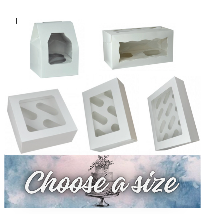 CUPCAKE  BOX  WITH INSERT-3" DEEP-CHOOSE A SIZE