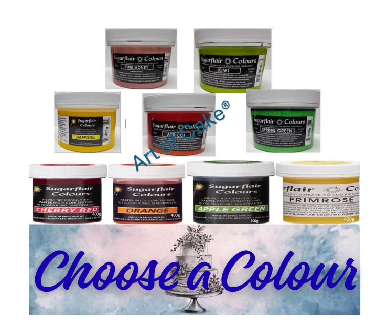 Sugarflair  PASTEL  Paste  - 400g  CHOOSE A COLOUR