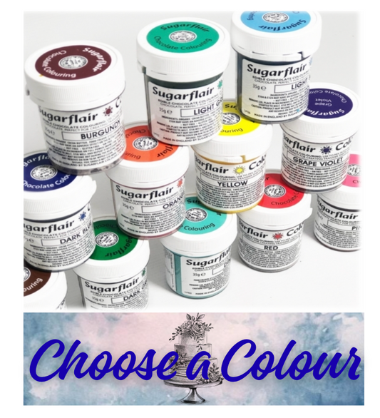 SUGARFLAIR CHOCOLATE  colouring paste - 35g CHOOSE A COLOUR