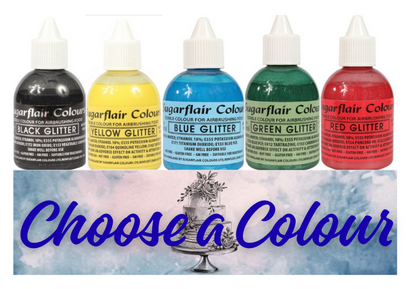 SUGARFLAIR -Airbrush Colour -GLITTER 60ml CHOOSE A COLOUR