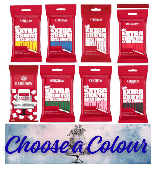RENSHAW EXTRA 1KG Ready to Roll Icing- CHOOSE A COLOUR & SIZE