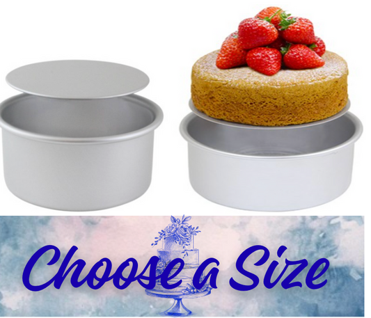 CAKE BAKING TIN LOOSE  BASE- ROUND (PME 3" deep) CHOOSE A SIZE