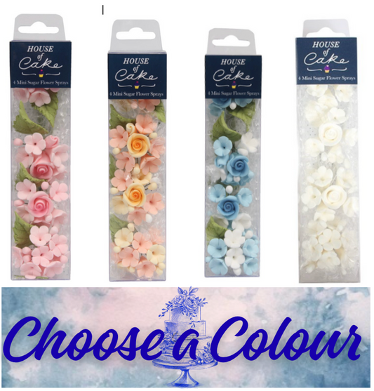 House of Cake Mini Rose Spray -  Set of 4 spray  CHOOSE A COLOUR