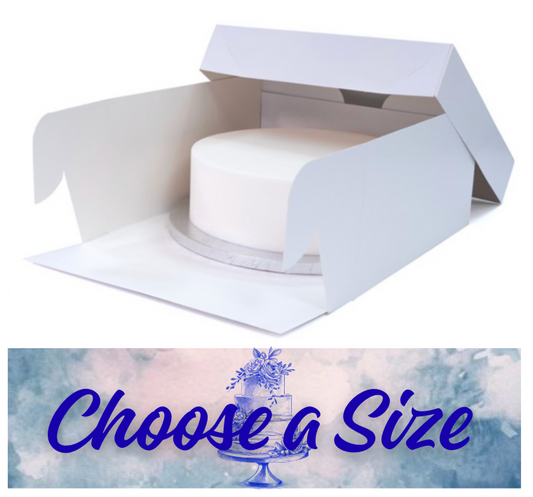 Cake Box Multi-Pack of 25 ( 6" HEIGHT) CHOOSE A SIZE