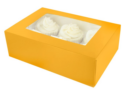 6 cupcake/ Muffin Boxes CHOOSE A COLOUR