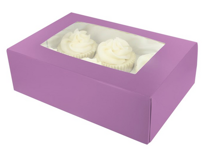 6 cupcake/ Muffin Boxes CHOOSE A COLOUR