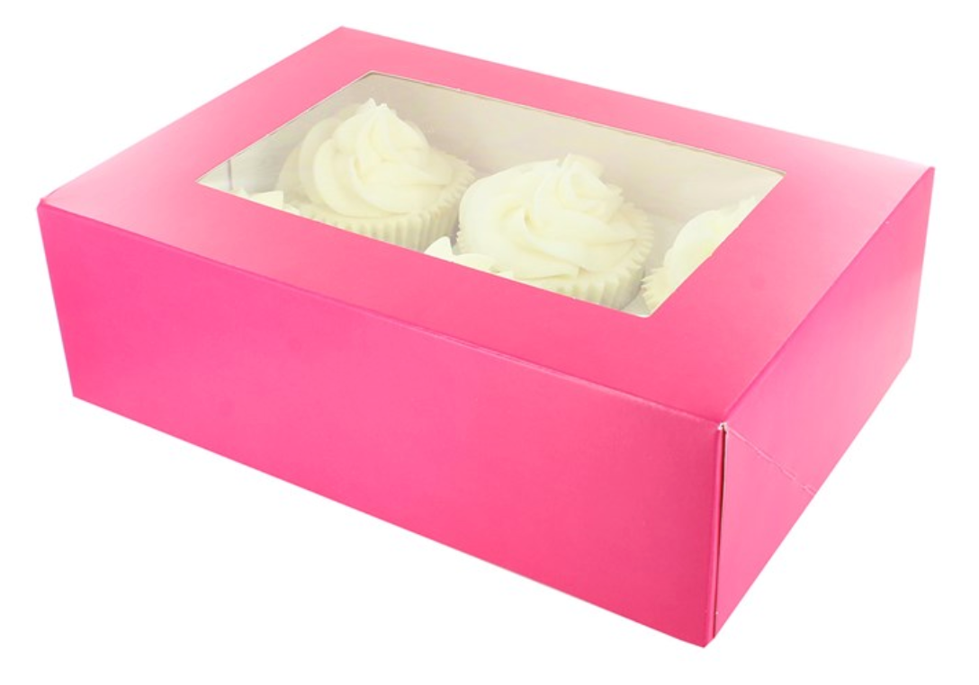 6 cupcake/ Muffin Boxes CHOOSE A COLOUR