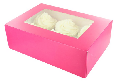 6 cupcake/ Muffin Boxes CHOOSE A COLOUR