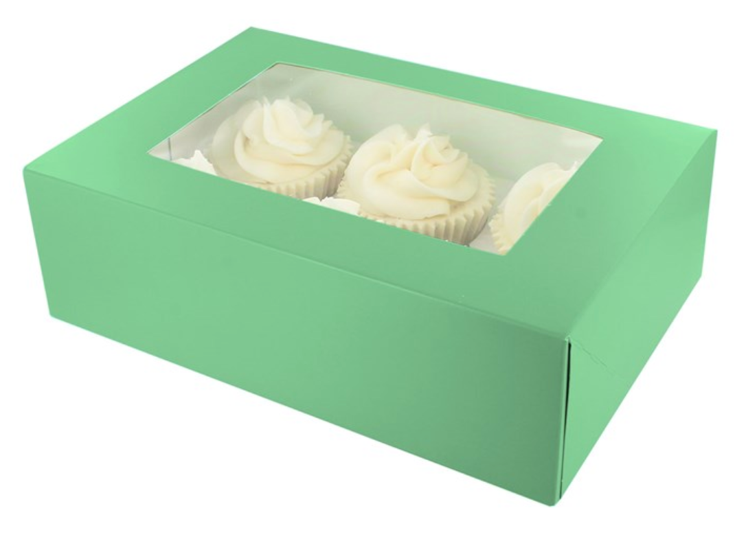 6 cupcake/ Muffin Boxes CHOOSE A COLOUR
