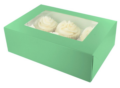 6 cupcake/ Muffin Boxes CHOOSE A COLOUR