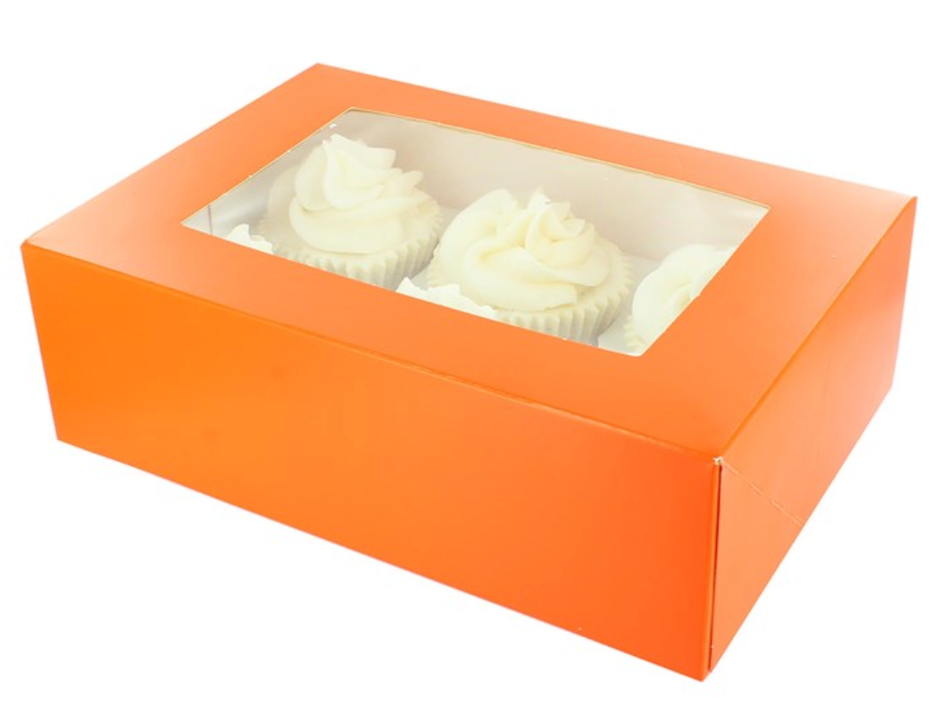 6 cupcake/ Muffin Boxes CHOOSE A COLOUR