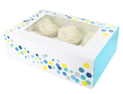 6 cupcake/ Muffin Boxes CHOOSE A COLOUR