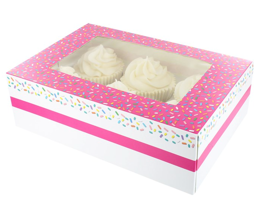 6 cupcake/ Muffin Boxes CHOOSE A COLOUR