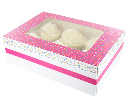 6 cupcake/ Muffin Boxes CHOOSE A COLOUR