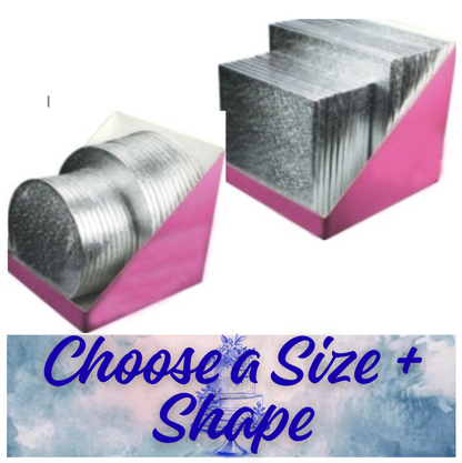 Drum Cake  Board (12mm Thick- PACK OF 25)  CHOOSE A SIZE AND SHAPE
