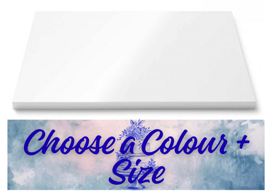 SQUARE MASONITE  BOARD- MDF- (10mm) CHOOSE A COLOUR & SIZE