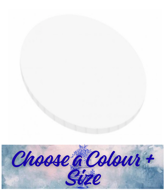 ROUND Masonite Board (10mm)  GLOSSY WHITE (MDF) CHOOSE A COLOUR AND SIZE