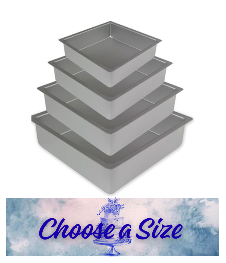 CAKE BAKING TIN- SQUARE- (PME) Solid Base CHOOSE A SIZE