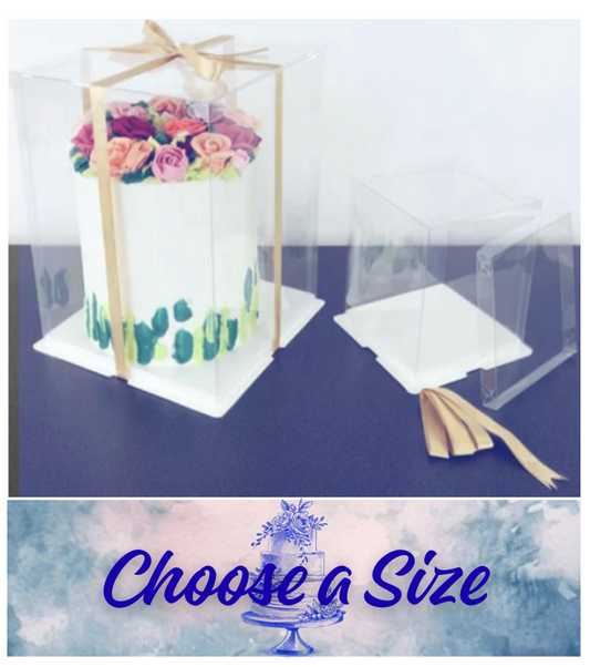 Cake Box- Crystal Cake Box-Pme CHOOSE A SIZE