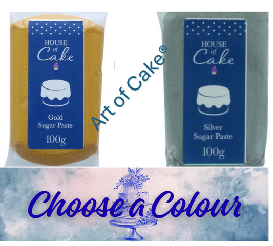 METALLIC COLOUR SUGARPASTE- House Of Cake CHOOSE A COLOUR