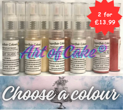 SUGARFLAIR PUFF SPRAY 10g CHOOSE A COLOUR