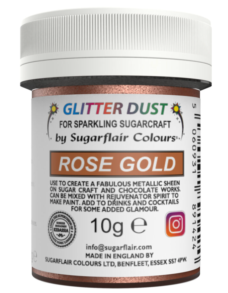 Sugarflair  Edible Glitter Dust 10G CHOOSE A COLOUR