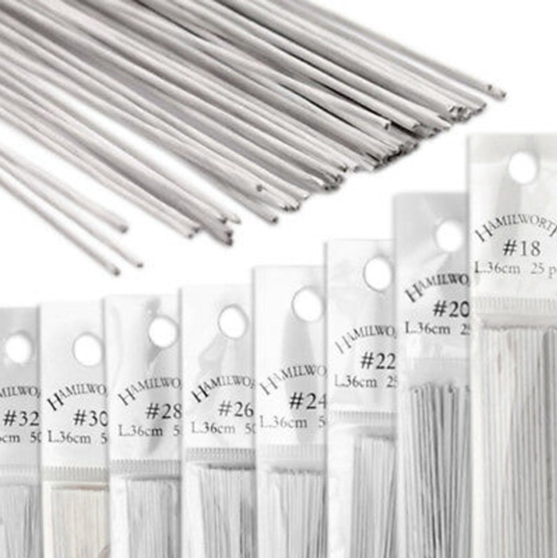 HAMILWORTH WIRES  (Floral Wire)  50/pk or 25/pK-----CHOOSE A COLOUR & SIZE