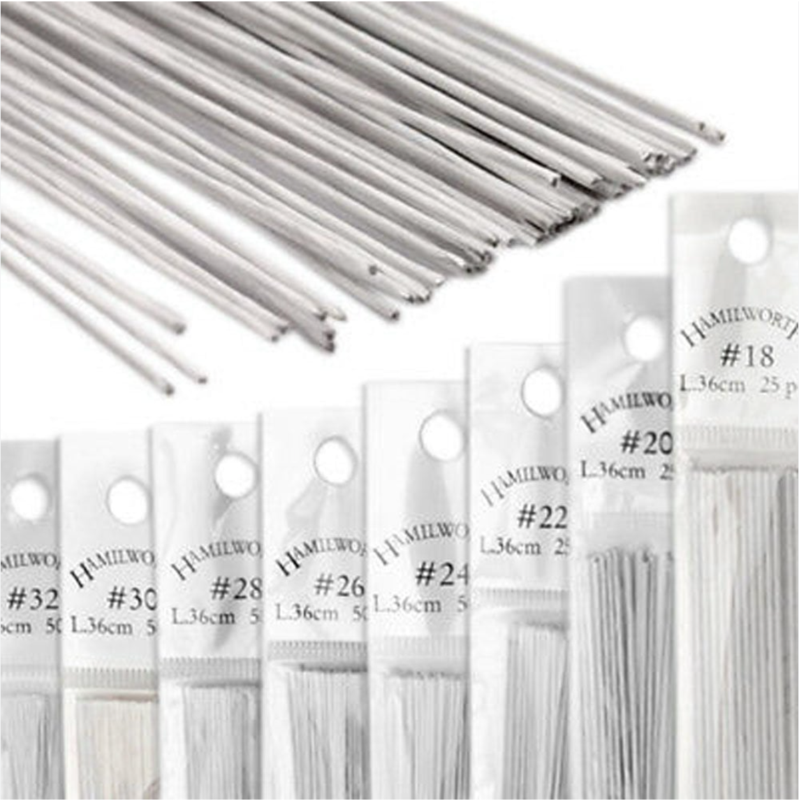 HAMILWORTH WIRES  (Floral Wire)  50/pk or 25/pK-----CHOOSE A COLOUR & SIZE