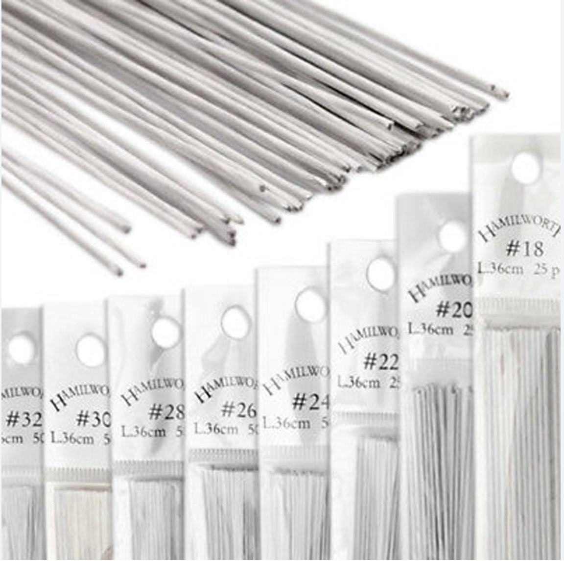 HAMILWORTH WIRES  (Floral Wire)  50/pk or 25/pK-----CHOOSE A COLOUR & SIZE