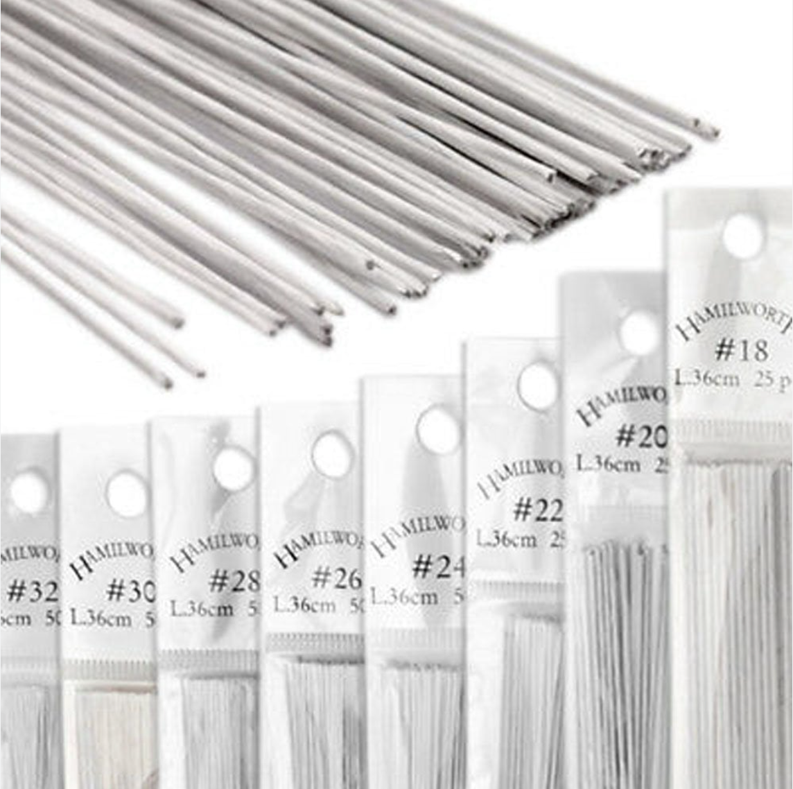 HAMILWORTH WIRES  (Floral Wire)  50/pk or 25/pK-----CHOOSE A COLOUR & SIZE
