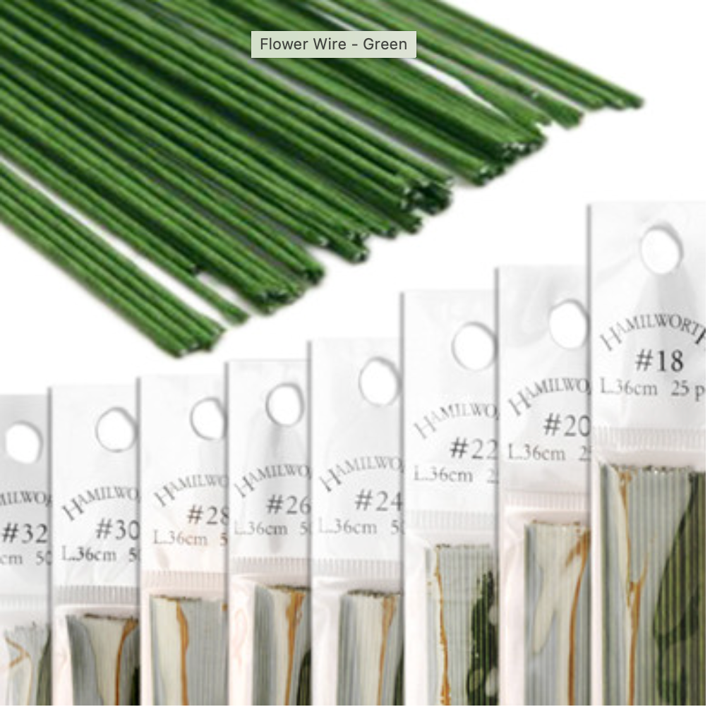 HAMILWORTH WIRES  (Floral Wire)  50/pk or 25/pK-----CHOOSE A COLOUR & SIZE