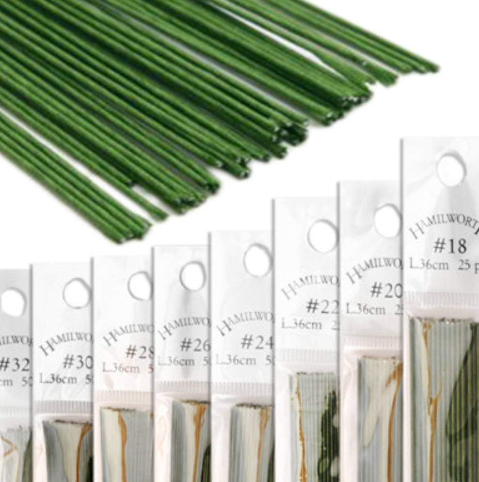 HAMILWORTH WIRES  (Floral Wire)  50/pk or 25/pK-----CHOOSE A COLOUR & SIZE