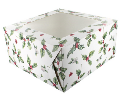 Holly( Christmas) Cake Box ---CHOOSE A SIZE