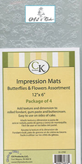 CK PRODUCTS--Impression Mats  Assorted Butterflies and Flowers  # 35-2785 Set of 4