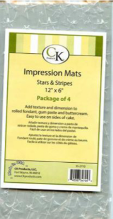 CK PRODUCTS-IMPRSSN MAT STAR-STRIPE ASST/4 [35-2710]  Set of 4