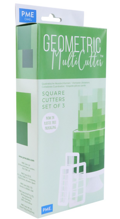 GEOMETRIC MULTICUTTER - SQUARE, SET OF 3 --GMC144