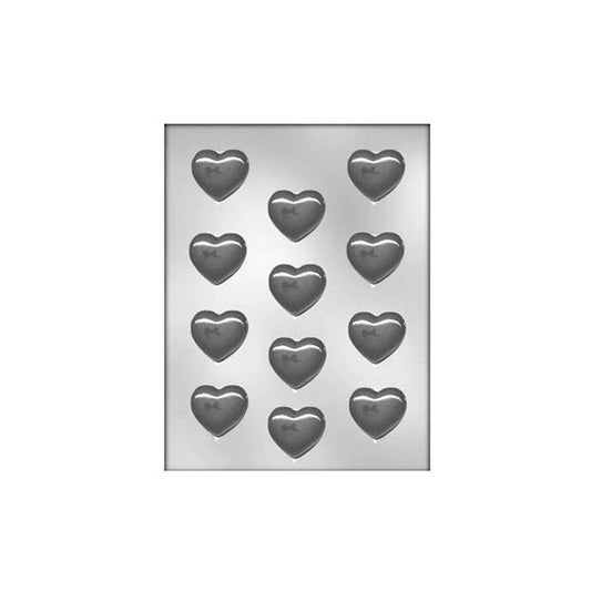 Smooth Heart Chocolate Mould 40x40x10mm 12 Cavity # 90-1025