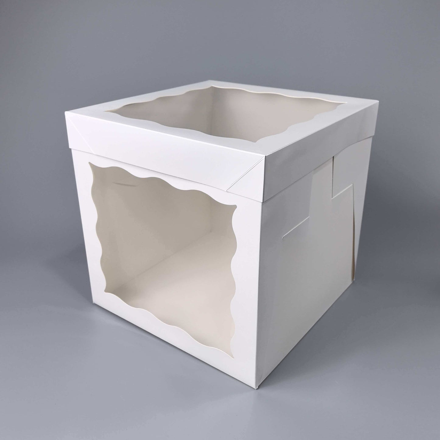 White Tall Window Cake Box And Window Lid CHOOSE A SIZE