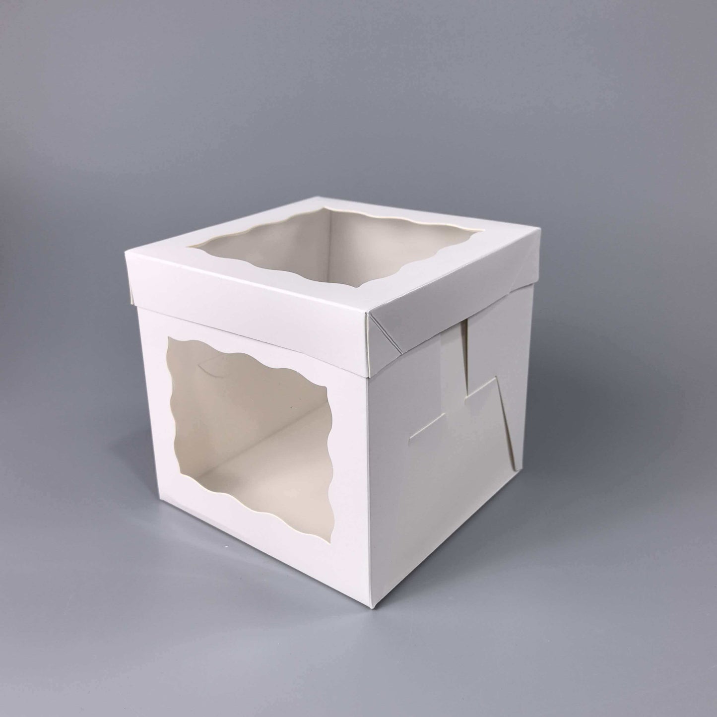 White Tall Window Cake Box And Window Lid CHOOSE A SIZE