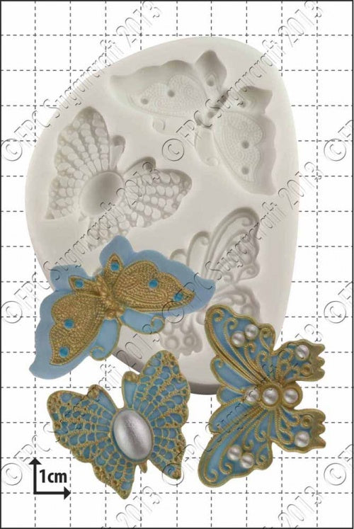 'Filigree Butterflies' Silicone Mould-By FPC-C124