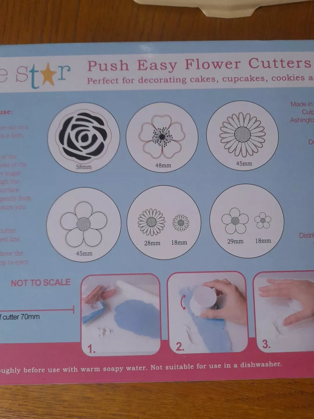 *Cake Star Push Easy Cutters - Flowers 6 Piece