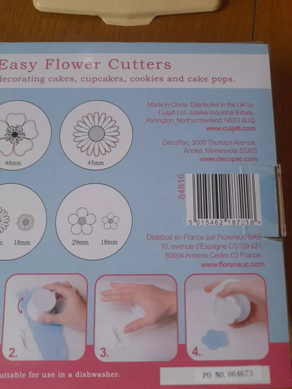 *Cake Star Push Easy Cutters - Flowers 6 Piece
