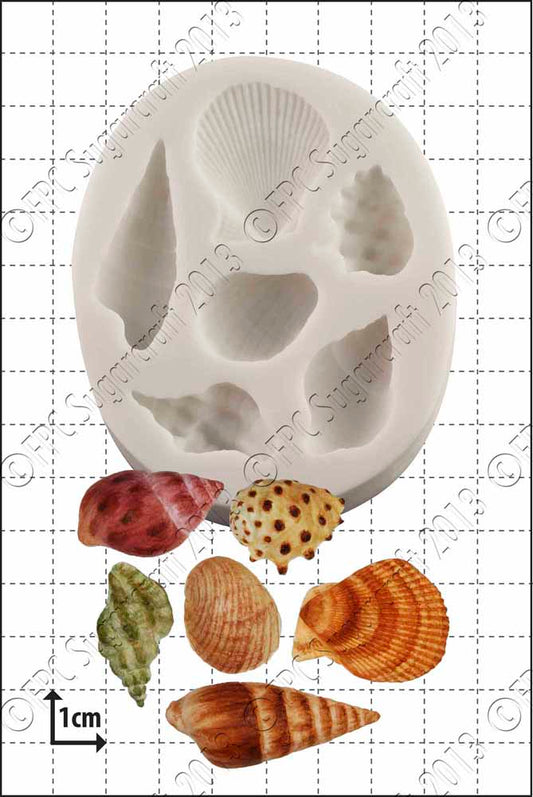 Sea Shells' Silicone Mould by FPC B020